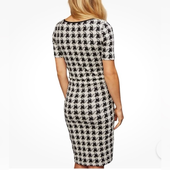 Isabella Oliver Women's Maternity Houndstooth Sheath Dress, Sz 3 / US 8 - Picture 2 of 11